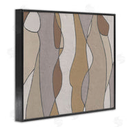 Alonzo Saunders | Curved Shape Figures Abstraction Brown Beige Neutral
