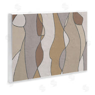 Alonzo Saunders | Curved Shape Figures Abstraction Brown Beige Neutral