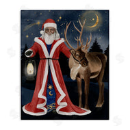 Grace Popp | Santa Claus Under Night Sky Winter Lantern