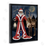Grace Popp | Santa Claus Under Night Sky Winter Lantern
