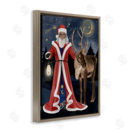 Grace Popp | Santa Claus Under Night Sky Winter Lantern