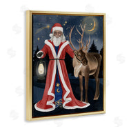 Grace Popp | Santa Claus Under Night Sky Winter Lantern