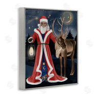 Grace Popp | Santa Claus Under Night Sky Winter Lantern