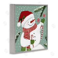 Victoria Barnes | Candy Cane Snowman Peppermint Winter Ornaments