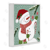 Victoria Barnes | Candy Cane Snowman Peppermint Winter Ornaments