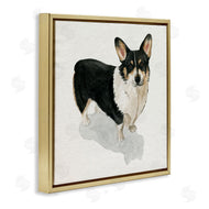 Grace Popp | Corgi Pet Dog Portrait Soft Neutral Shadow
