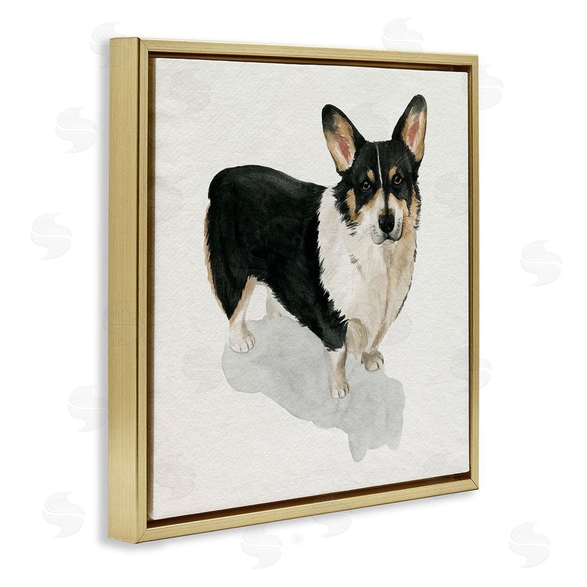 Grace Popp | Corgi Pet Dog Portrait Soft Neutral Shadow