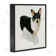 Grace Popp | Corgi Pet Dog Portrait Soft Neutral Shadow