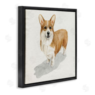 Grace Popp | Happy Corgi Dog Pet Portrait Neutral Shadow