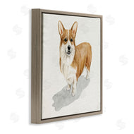 Grace Popp | Happy Corgi Dog Pet Portrait Neutral Shadow