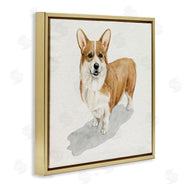 Grace Popp | Happy Corgi Dog Pet Portrait Neutral Shadow