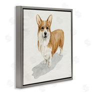Grace Popp | Happy Corgi Dog Pet Portrait Neutral Shadow