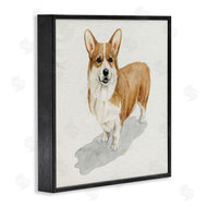 Grace Popp | Happy Corgi Dog Pet Portrait Neutral Shadow