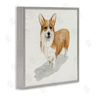 Grace Popp | Happy Corgi Dog Pet Portrait Neutral Shadow