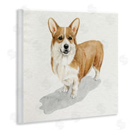 Grace Popp | Happy Corgi Dog Pet Portrait Neutral Shadow