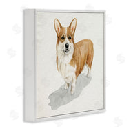 Grace Popp | Happy Corgi Dog Pet Portrait Neutral Shadow