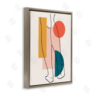 Alonzo Saunders | Figure Line Drawing Bold Geometric Pop Shapes