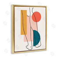 Alonzo Saunders | Figure Line Drawing Bold Geometric Pop Shapes