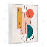 Alonzo Saunders | Figure Line Drawing Bold Geometric Pop Shapes