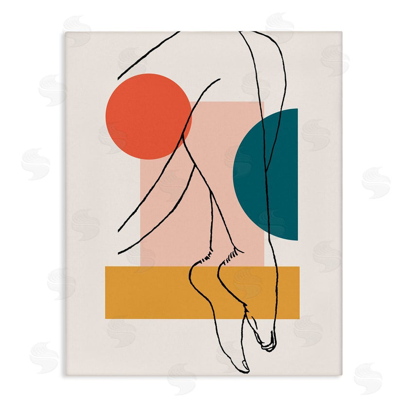 Alonzo Saunders | Abstract Legs over Bold Geometric Blocked Shapes