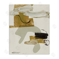 Melissa Wang | Unique Curved Shape Abstraction Brown Tan Black