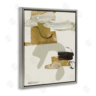 Melissa Wang | Unique Curved Shape Abstraction Brown Tan Black