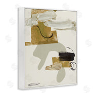 Melissa Wang | Unique Curved Shape Abstraction Brown Tan Black