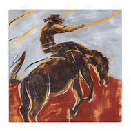 Annie Warren | Western Cowboy Lasso Horse Buck Red Blue