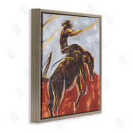 Annie Warren | Western Cowboy Lasso Horse Buck Red Blue