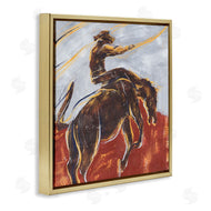 Annie Warren | Western Cowboy Lasso Horse Buck Red Blue