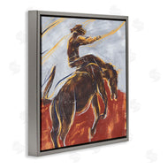 Annie Warren | Western Cowboy Lasso Horse Buck Red Blue