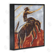 Annie Warren | Western Cowboy Lasso Horse Buck Red Blue