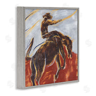 Annie Warren | Western Cowboy Lasso Horse Buck Red Blue