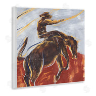Annie Warren | Western Cowboy Lasso Horse Buck Red Blue