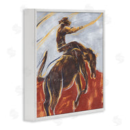 Annie Warren | Western Cowboy Lasso Horse Buck Red Blue
