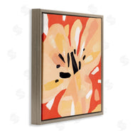 Annie Warren | Tropical Floral Abstraction Vibrant Orange Yellow