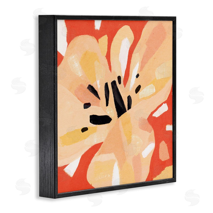 Annie Warren | Tropical Floral Abstraction Vibrant Orange Yellow