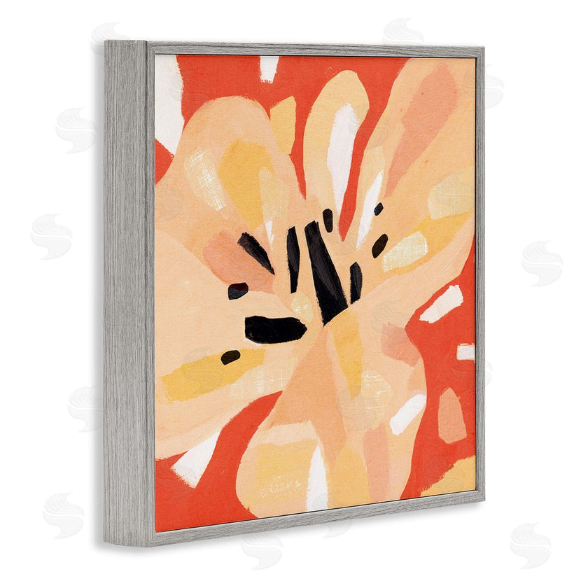 Annie Warren | Tropical Floral Abstraction Vibrant Orange Yellow
