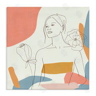 Melissa Wang | Female Line Portrait Spring Florals Expressive Shapes