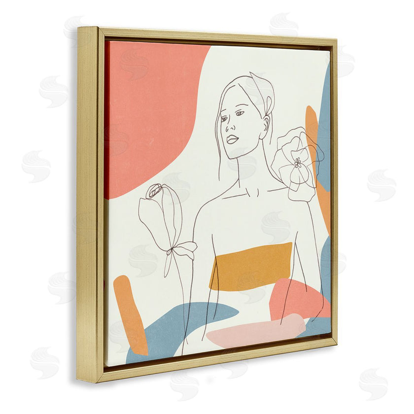 Melissa Wang | Female Line Portrait Spring Florals Expressive Shapes