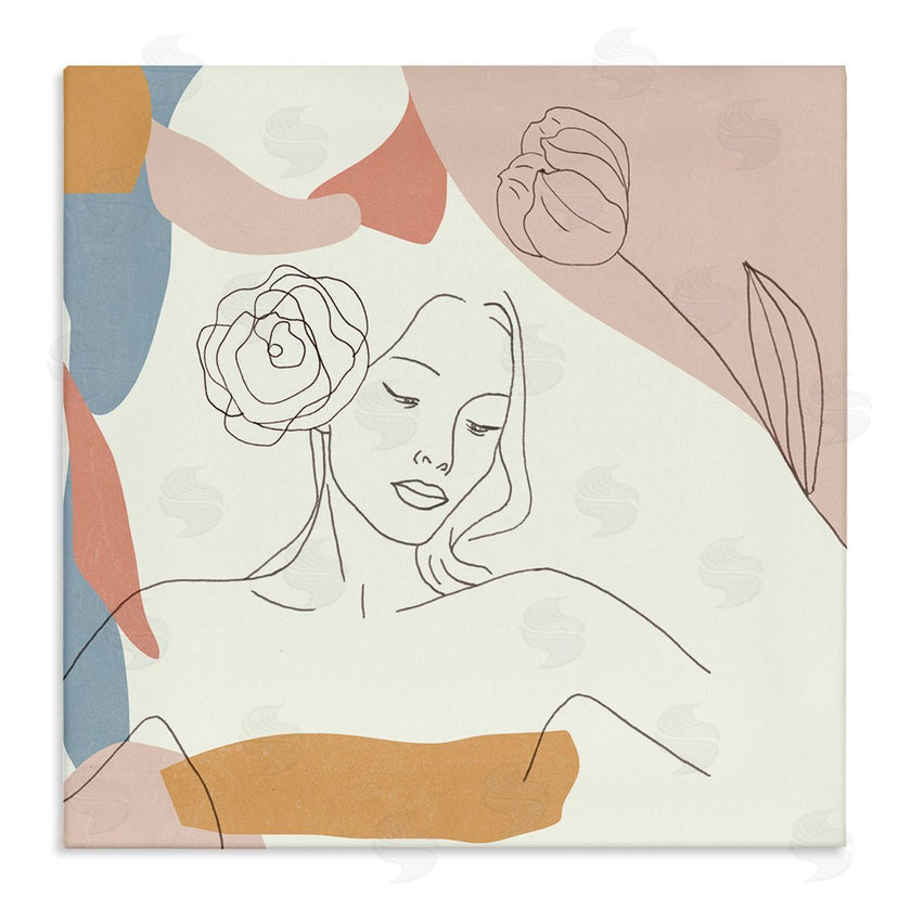 Melissa Wang | Female Linework Study Floral Hair Abstract Curves