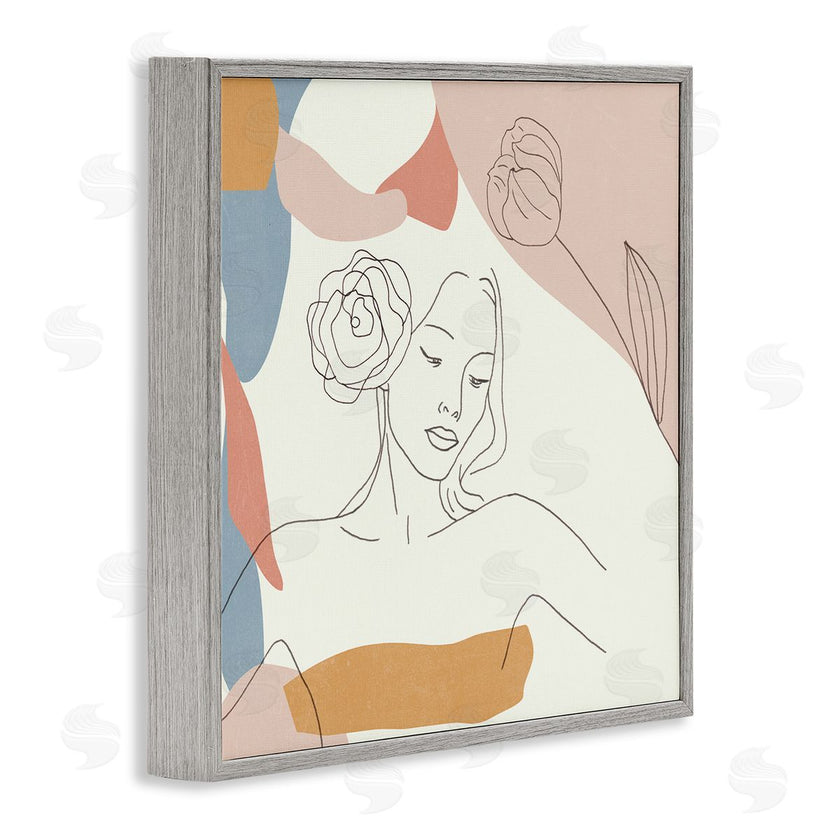 Melissa Wang | Female Linework Study Floral Hair Abstract Curves