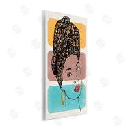 Alonzo Saunders | Fashion Headwrap Portrait Over Bold Blocked Shapes