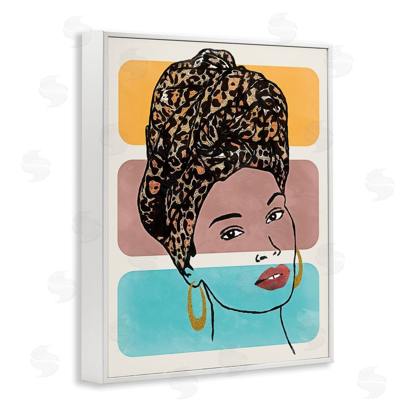Alonzo Saunders | Fashion Headwrap Portrait Over Bold Blocked Shapes