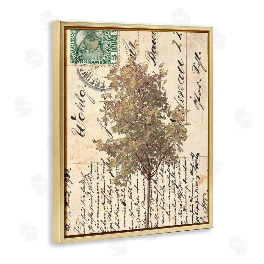 Alonzo Saunders | Country Vintage Postal Card Autumn Tree