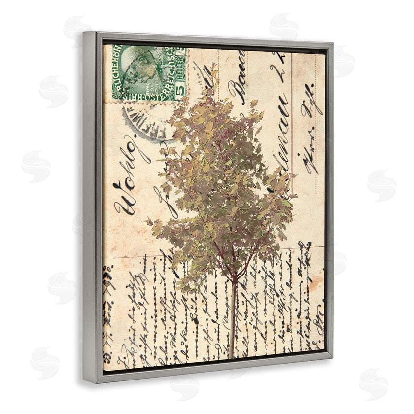 Alonzo Saunders | Country Vintage Postal Card Autumn Tree