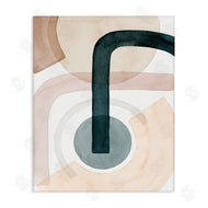 Grace Popp | Curved Shape Study Abstract Brown Blue Arches