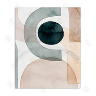 Grace Popp | Round Shape Fragments Abstract Blue Brown Arches