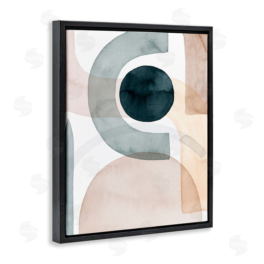 Grace Popp | Round Shape Fragments Abstract Blue Brown Arches