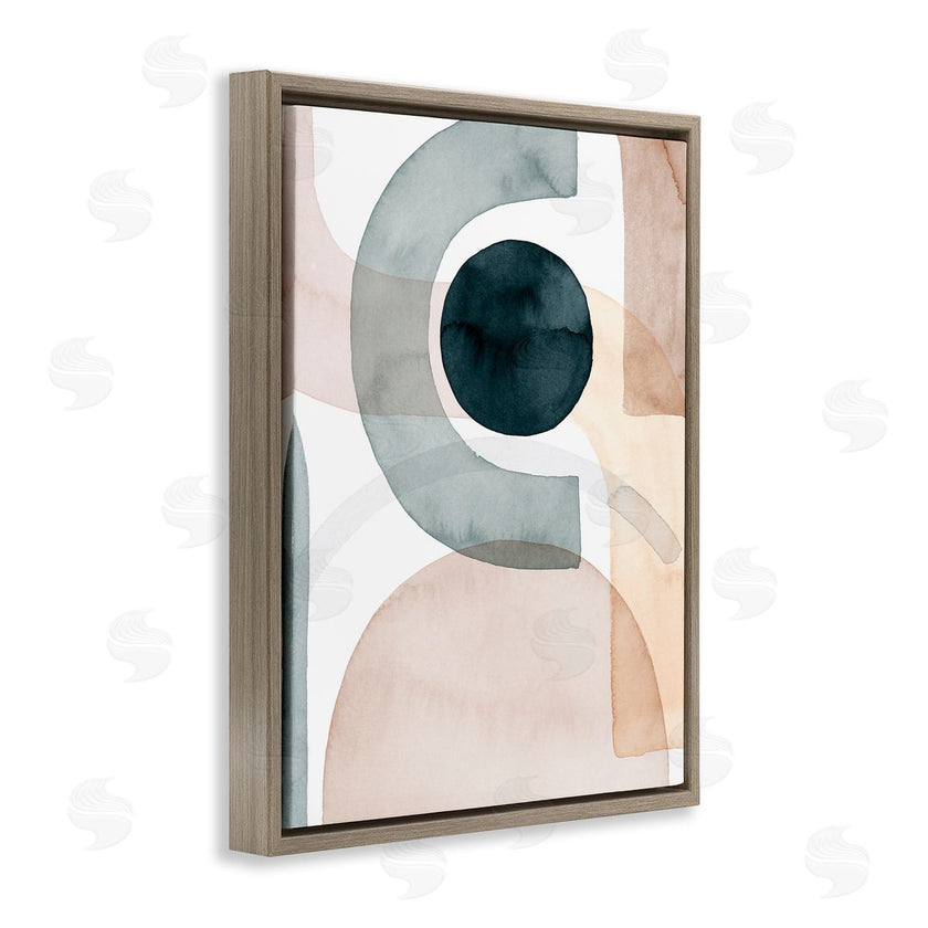 Grace Popp | Round Shape Fragments Abstract Blue Brown Arches